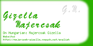 gizella majercsak business card